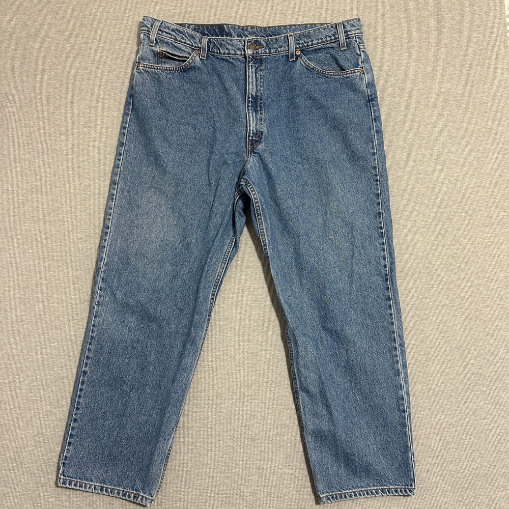 Vintage 1997 Levi's 550 Orange Tab Relaxed Fit Jeans Blue Mens 40x30